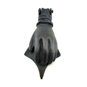 Antika Tarz Dekoratif Pirinç El Kapı Tokmağı, Taktak - 167x75 mm, Oksit - 1