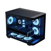 Aerocool P300C Mirror A-RGB Panoramik mATX Siyah thumbnail 2