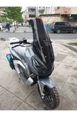 MOTOCAM Moto Gusto Dream 150 Siperlik Ön Cam 2023-2025 Model 65cm Siyah Renkli 4mm ORTA BOYLU CAM - 2