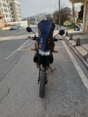 MOTOCAM Kawasaki KLE 500 Siperlik Ön Cam 2005-2008 Model 58cm Siyah Renkli 4mm UZUN CAM - 1