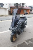 MOTOCAM Arora Safari PRO Siperlik Ön Cam 2023-2025 Model 80cm Füme Renkli 4mm UZUN CAM - 3