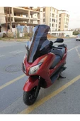 MOTOCAM Honda Forza 300 Siperlik Ön Cam 2014-2017 Elcikli 78cm Siyah Renkli 4mm UZUN CAM - 3