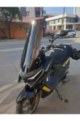 MOTOCAM Kymco Krv 200 Siperlik Ön Cam 2022-2025 Model 75cm Siyah Renkli 4mm UZUN CAM - 2