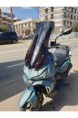 MOTOCAM SYM Adx 125 Siperlik Ön Cam 2023-2025 Model 70cm Siyah Renkli 4mm UZUN CAM - 3