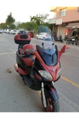 MOTOCAM Piaggio X9 250 -500  Siperlik Ön Cam 2004 2006 Model 49cm Şeffaf Renkli 4mm ORTA BOYLU CAM - 2