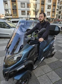 MOTOCAM Piaggio MP3 530 Siperlik Ön Cam 2023-2025 Model 72cm Füme Renkli 4mm UZUN CAM - 2