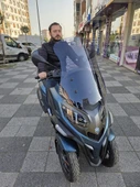 MOTOCAM Piaggio MP3 530 Siperlik Ön Cam 2023-2025 Model 72cm Füme Renkli 4mm UZUN CAM - 3