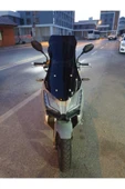 MOTOCAM Motolüx Wow 150  Siperlik Ön Cam 2023-2025 Model 55cm Siyah Renkli 4mm KISA SPOR CAM - 1
