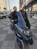 MOTOCAM Piaggio MP3 530 Siperlik Ön Cam 2023-2025 Model 72cm Siyah Renkli 4mm UZUN CAM - 2