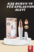 SAYARMARKT Kablosuz Şarjlı Kaş ve Yüz Epilasyon Aleti – Esnek Başlıklı ve LED Aydınlatmalı - 3