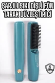 SAYARMARKT Sıkı Dişli Taşınabilir Fön Tarak - Şarjlı ve İyon Özellikli - 2