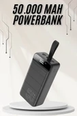 SAYARMARKT LED Ekranlı 50.000 mAh Powerbank 4 USB Çıkışlı Hızlı Şarjlı Kompakt Tasarım - 3