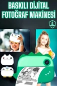 SAYARMARKT Taşınabilir Çocuk Fotoğraf Makinesi Termal Baskı Özellikli - 3