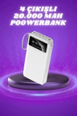 SAYARMARKT 20.000 mAh Powerbank 4 Çıkışlı Dijital Göstergeli Kompakt ve Hafif - 4