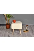 WoodyMaison Puf Mushroom Retro Kare Çok Amaçlı Puf Bench Koltuk Tabure - 3
