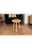 WoodyMaison Puf Ahşap Ayaklı Dekoratif Pelüş Puf Tabure Bench Sandalye - 8