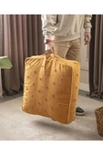 WoodyMaison Çok Amaçlı Puantiyeli Keten Yer Bahçe Minderi Fermuarlı İç Dolgulu Yıkanabilir 60x60 - 1