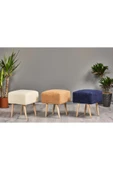 WoodyMaison Puf Mushroom Retro Kare Çok Amaçlı Puf Bench Koltuk Tabure - 7