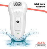 Goldmaster Alya Şarjlı Islak Kuru LED Işıklı 2in1 Epilatör ve Masaj Başlığı Epilasyon Cihazı Gm 8136 - 3