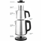 Conti CTM-125 Tealine Paslanmaz Çelik Çay Makinesi - İnox - 2