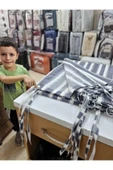 Devrim Olivya Tekstil Halkalı Balkon Perdesi Branda Gri Krem Lüks 1.sınıf Özel Tasarım Her Ölçü Mevcut - 8