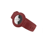 Apple AirTag Yüksek Kaliteli Anahtarlık ve Bileklik Kılıfı 360 Tam Koruma Silikon Kordon  Mürdüm thumbnail 2