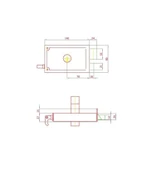 İto Kilit 1170K Tirajlı Kapı Kilitleri Karşılıksız 140 mm , Yeşil thumbnail 3