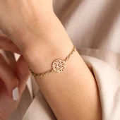 Yaşam Çiçeği Altın Bileklik 14 Ayar thumbnail 2