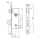 İto Kilit Çelik Banyo-wc Kapı Kilitleri 760/rk Rulmanlı 40 Mm - 2