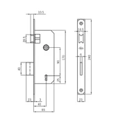 İto Kilit 150/Eko Çinko İç Kapı Kilitleri 150/Eko Gömme Tip thumbnail 2