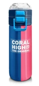 Coral High Erkek Çocuk 500 ml Okul ve Günlük Paslanmaz Çelik Termos - Mavi Pembe Renkli Çizgili - Sızdırmaz - 1