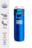 Coral High Erkek Çocuk 500 ml Okul ve Günlük Paslanmaz Çelik Termos - Lacivert Mavi Çizgili Desenli  - Sızdırmaz - 2