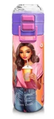 Coral High Kız Çocuk 500 ml Okul ve Günlük Paslanmaz Çelik Termos - Pembe Mercan Fashion Girl Desenli  - Sızdırmaz - 1