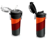 Coral High 500 ml Paslanmaz Çelik Okul Termosu/Suluk/Matara - Erkek Çocuk - Turuncu Bordo Desenli  - Sızdırma Yapmaz - 4