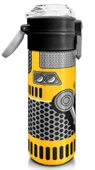 Coral High Erkek Çocuk 500 ml Okul ve Günlük Paslanmaz Çelik Termos - Sarı Siyah Robot Desenli - Sızdırmaz thumbnail 3