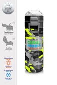 Coral High 500 ml Paslanmaz Çelik Okul Termosu/Suluk/Matara - Erkek Çocuk - Siyah Gri Kamuflaj Desenli - Sızdırma Yapmaz - 2