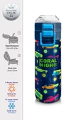 Coral High Çelik Matara Termos/Suluk 31979 - 500ml, Erkek Çocuk - Mavi Lacivert Truck Desenli - 2