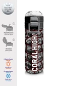 Coral High 500 ml Paslanmaz Çelik Okul Termosu/Suluk/Matara - Erkek Çocuk - Siyah Kırmızı Araba Desenli - Sızdırma Yapmaz - 2