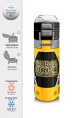Coral High Erkek Çocuk 500 ml Okul ve Günlük Paslanmaz Çelik Termos - Sarı Siyah Robot Desenli - Sızdırmaz thumbnail 2