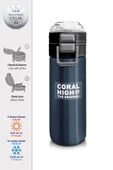 Coral High Çelik Matara Termos/Suluk 31998 - 500ml, Erkek Çocuk - Lacivert Turuncu Çizgili - 2