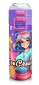 Coral High Çelik Matara Termos/Suluk 31989 - 500ml, Kız Çocuk, Pembe Turkuaz K-Pop Dondurma Desenli - 1