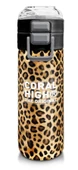 Coral High 500 ml Kahverengi Leopar Desenli  - Kız Çocuk Paslanmaz Çelik Okul Termosu/Suluk/Matara - 1