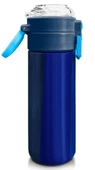 Coral High Erkek Çocuk 500 ml Okul ve Günlük Paslanmaz Çelik Termos - Lacivert Mavi Çizgili Desenli  - Sızdırmaz - 3