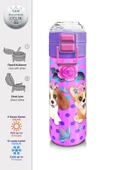 Coral High 500 ml Kız Çocuk Pipetli Termos/Matara - Pembe Köpek Desenli  - Çift Kullanım Özelliği - 2