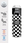 Coral High 500 ml Paslanmaz Çelik Okul Termosu/Suluk/Matara - Erkek Çocuk - Siyah Beyaz Dama Desenli - Sızdırma Yapmaz - 2