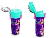 Coral High 500 ml Kız Çocuk Pipetli Termos/Matara - Mor Pembe Kedi Desenli - Çift Kullanım Özelliği - 4