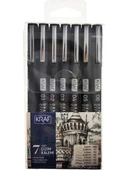 Kraf Drawing Pen Çizim Kalemi Seti (7'li) - 1