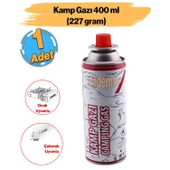 Kamp Gazı (1 Adet) Bütan Propan Tüpü Portatif Ocak Kartuşu Tek kullanımlık Pürmüz 400 ml 227 gr thumbnail 1