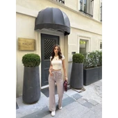 Lucky Life Su Yolu Çizgili Kolay Kombinle Ne Bilir Cepli Pantolon - Bordo - 1