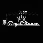 Royal Stance Yazılı Oto Sticker Siyah Beyaz 35x10 cm - 2
